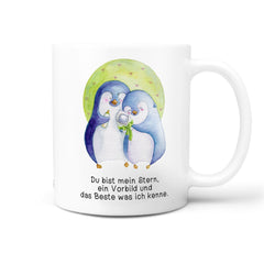 Tasse Pinguin Familie Stern – Liebevolle Geschenkidee mit Spruch - Sunnywall - Individualität trifft Design