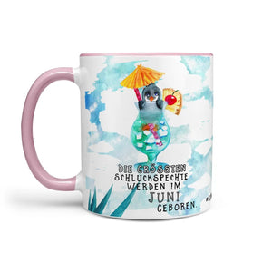 Tasse Pinguin Geburtstag Die größten Schluckspechte werden im Wunschmonat geboren - Sunnywall - Individualität trifft Design