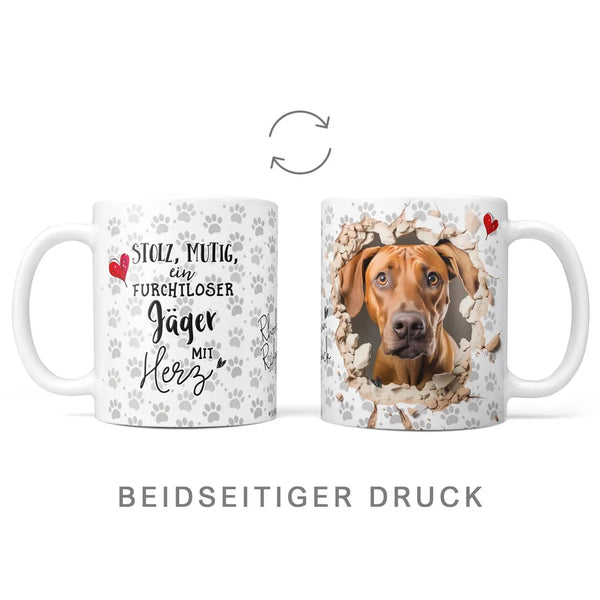 Tasse Rhodesian Ridgeback Furchtloser Jäger mit Herz - Hunderassen Kollektion - Sunnywall - Individualität trifft Design