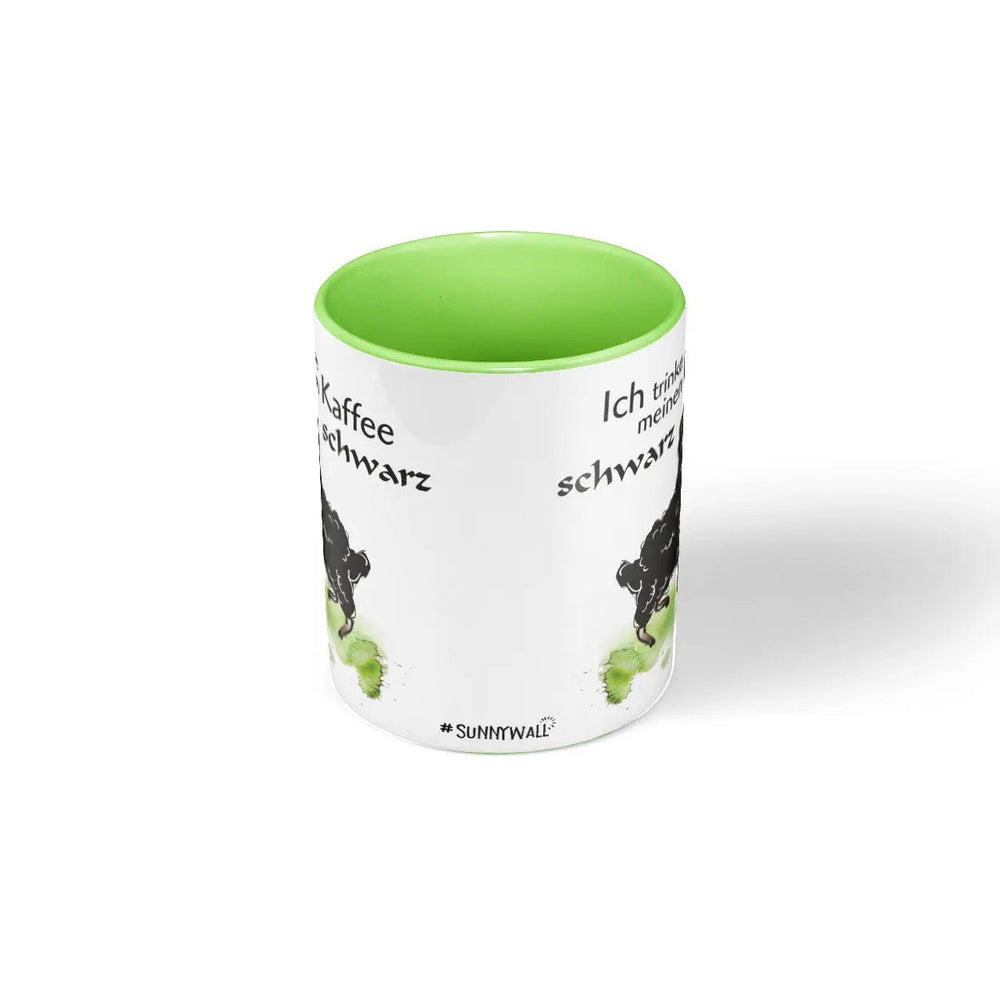 Tasse Schaf Kaffee schwarz – Lustige Spruchtasse mit schwarzem Schaf - Sunnywall - Individualität trifft Design