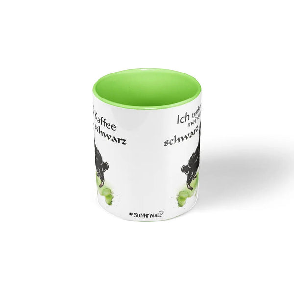 Tasse Schaf Kaffee schwarz – Lustige Spruchtasse mit schwarzem Schaf - Sunnywall - Individualität trifft Design