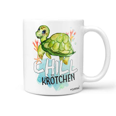 Tasse Schildkröte Spruch Chill Krötchen mit Trinchen-Motiv - Sunnywall - Individualität trifft Design
