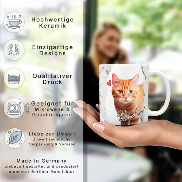 Tasse Schmusetiger Orange Katze Schnurrender Charme - Katzenrassen Kollektion - Sunnywall - Individualität trifft Design