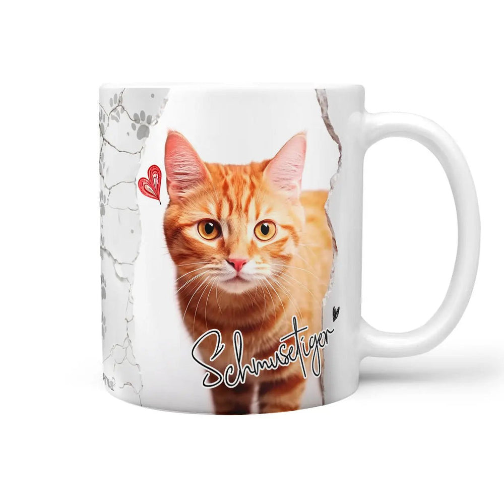 Tasse Schmusetiger Orange Katze Schnurrender Charme - Katzenrassen Kollektion - Sunnywall - Individualität trifft Design