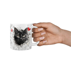 Tasse Schwarze Katze mysteriös & einzigartig - Katzenrassen Kollektion - Sunnywall - Individualität trifft Design