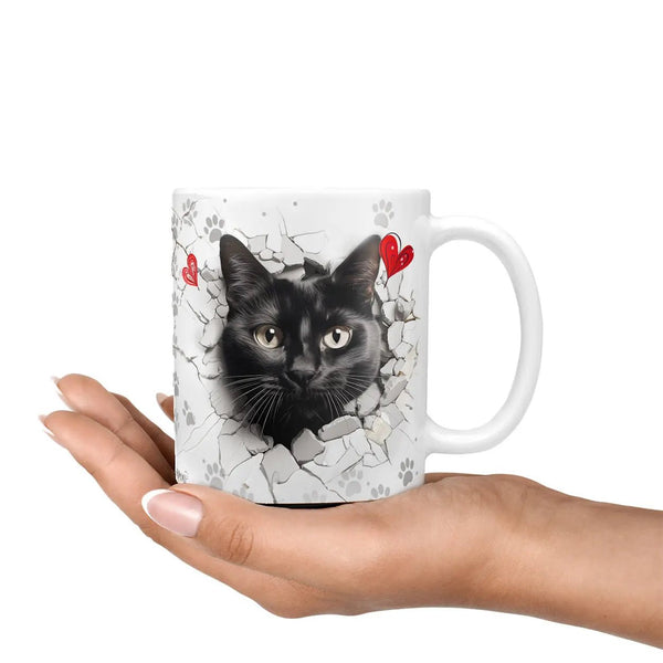 Tasse Schwarze Katze mysteriös & einzigartig - Katzenrassen Kollektion - Sunnywall - Individualität trifft Design
