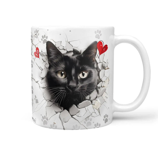 Tasse Schwarze Katze mysteriös & einzigartig - Katzenrassen Kollektion - Sunnywall - Individualität trifft Design