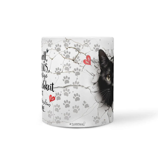 Tasse Schwarze Katze mysteriös & einzigartig - Katzenrassen Kollektion - Sunnywall - Individualität trifft Design