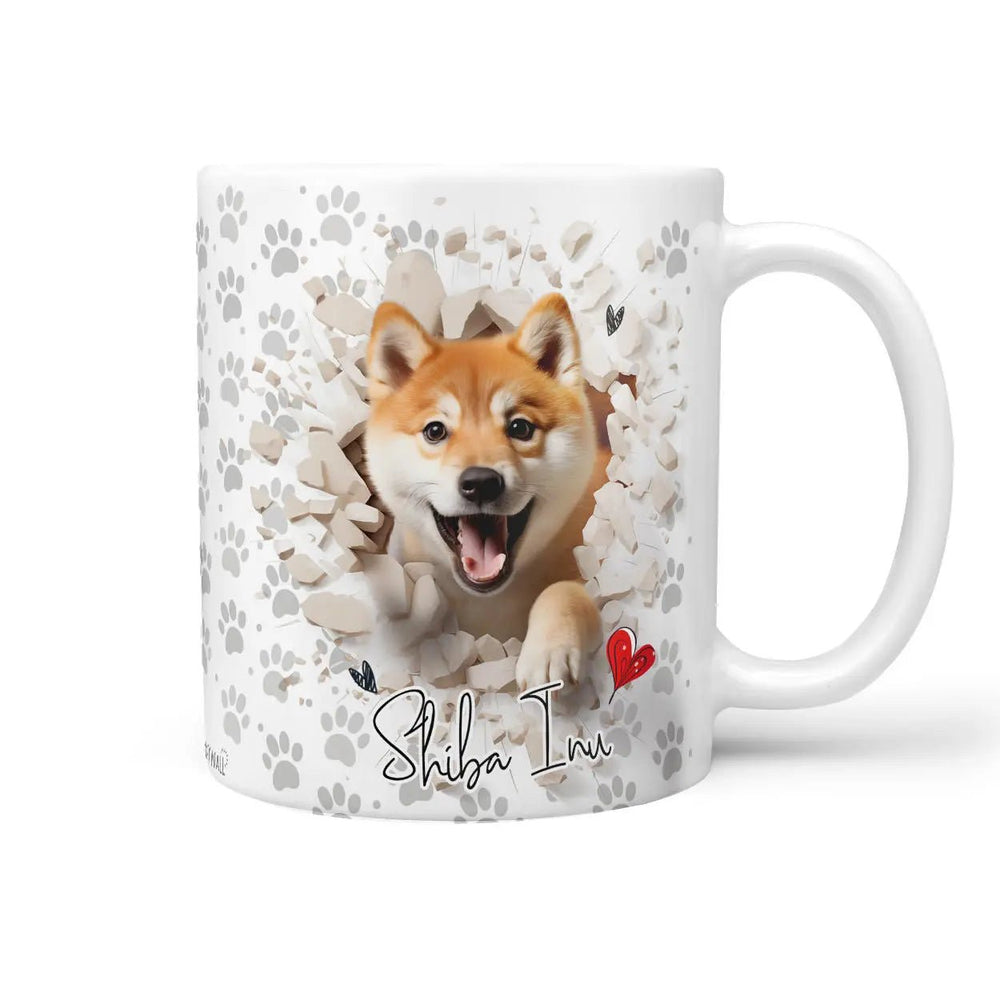 Tasse Shiba Inu Ein Herz auf vier Pfoten - Hunderassen Kollektion - Sunnywall - Individualität trifft Design