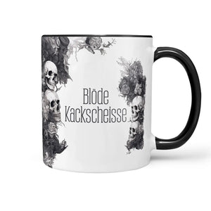 Tasse Spruch Kaffeetasse Blöde Kackscheisse Statement - Sunnywall - Individualität trifft Design