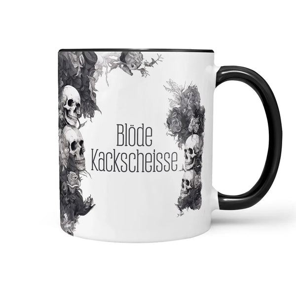 Tasse Spruch Kaffeetasse Blöde Kackscheisse Statement - Sunnywall - Individualität trifft Design