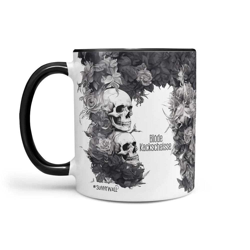 Tasse Spruch Kaffeetasse Blöde Kackscheisse Statement - Sunnywall - Individualität trifft Design