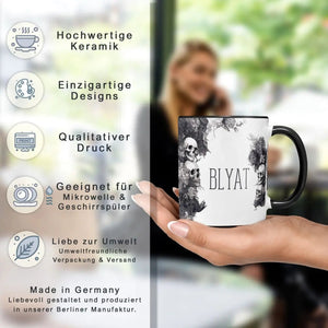 Tasse Spruch Kaffeetasse Blyat Statement - Sunnywall - Individualität trifft Design