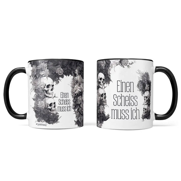 Tasse Spruch Kaffeetasse Einen Scheiss muss ich Statement - Sunnywall - Individualität trifft Design