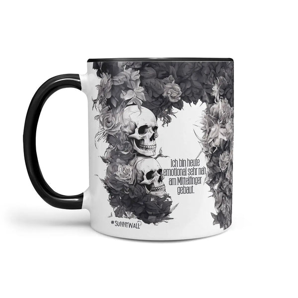 Tasse Spruch Kaffeetasse Emotional am Mittelfinger gebaut Statement - Sunnywall - Individualität trifft Design