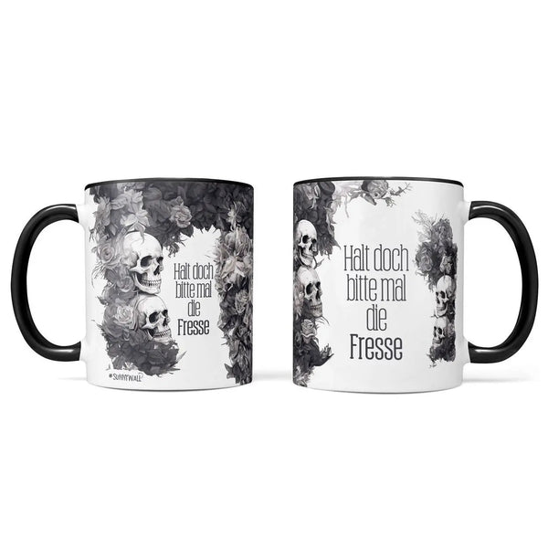 Tasse Spruch Kaffeetasse Halt doch bitte mal die Fresse Statement - Sunnywall - Individualität trifft Design