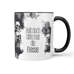 Tasse Spruch Kaffeetasse Halt doch bitte mal die Fresse Statement - Sunnywall - Individualität trifft Design