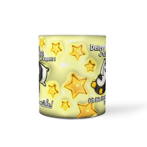 Tasse Spruch Kaffeetasse Kaffee kaputt! Ich bin immer noch müde! Pinguin - weiss - Sunnywall - Individualität trifft Design