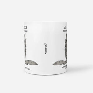 Tasse Spruch Kaffeetasse Katze Ich hasse Morgenmenschen - Sunnywall - Individualität trifft Design