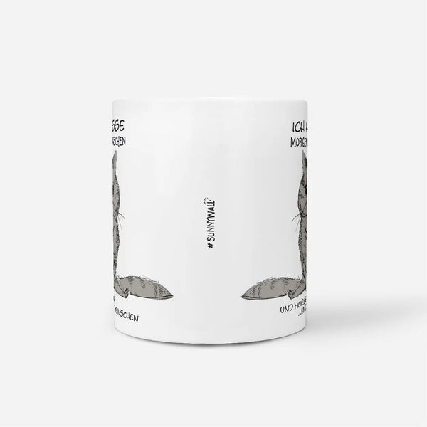 Tasse Spruch Kaffeetasse Katze Ich hasse Morgenmenschen - Sunnywall - Individualität trifft Design