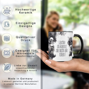Tasse Spruch Kaffeetasse Lächle du kannst sie nicht alle töten ! Statement - Sunnywall - Individualität trifft Design