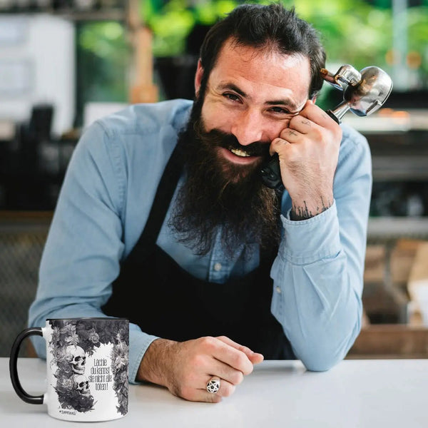 Tasse Spruch Kaffeetasse Lächle du kannst sie nicht alle töten ! Statement - Sunnywall - Individualität trifft Design