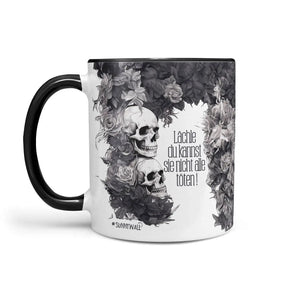 Tasse Spruch Kaffeetasse Lächle du kannst sie nicht alle töten ! Statement - Sunnywall - Individualität trifft Design