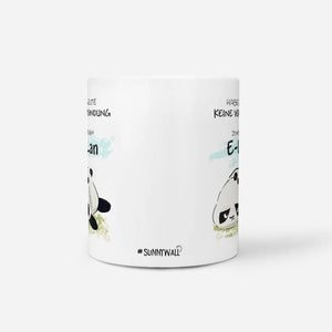 Tasse Spruch Kaffeetasse Panda mit E-Lan - Sunnywall - Individualität trifft Design