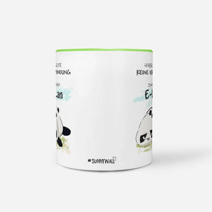 Tasse Spruch Kaffeetasse Panda mit E-Lan - Sunnywall - Individualität trifft Design