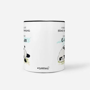 Tasse Spruch Kaffeetasse Panda mit E-Lan - Sunnywall - Individualität trifft Design