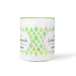 tasse wunschname lieblingsmensch gruen – Liebevoll & individuell - Sunnywall - Individualität trifft Design