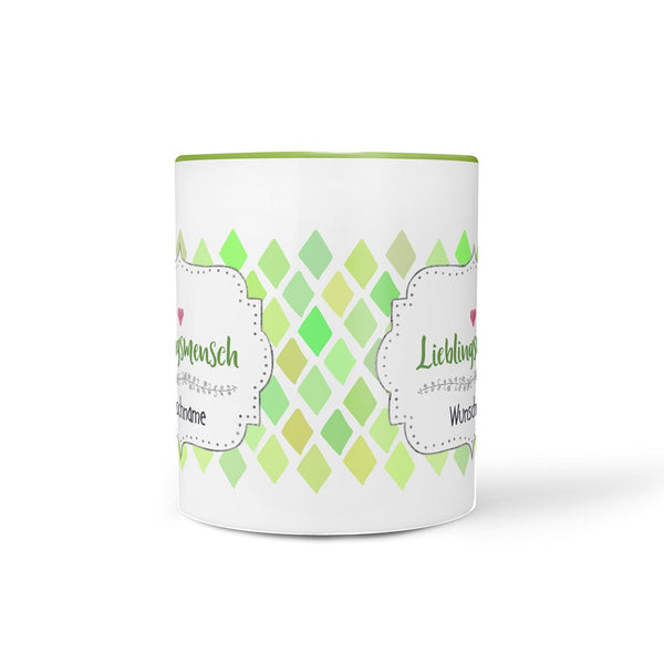 tasse wunschname lieblingsmensch gruen – Liebevoll & individuell - Sunnywall - Individualität trifft Design