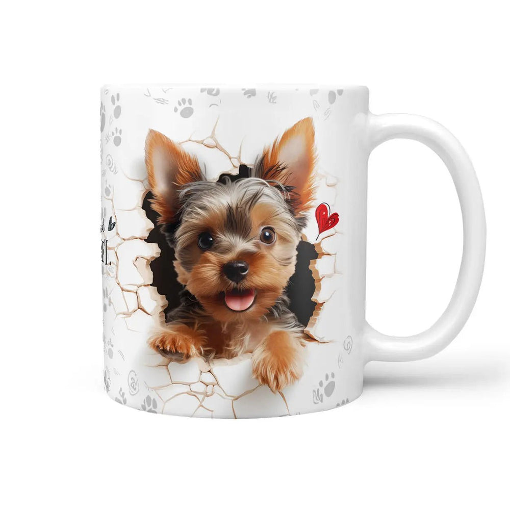 Tasse Yorkshire Terrier Wandbruch - Hunderassen Kollektion - Sunnywall - Individualität trifft Design