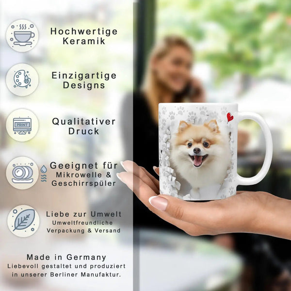 Tasse Zwergspitz Klein... doch voller Mut - Hunderassen Kollektion - Sunnywall - Individualität trifft Design