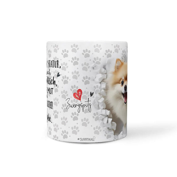 Tasse Zwergspitz Klein... doch voller Mut - Hunderassen Kollektion - Sunnywall - Individualität trifft Design