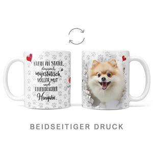Tasse Zwergspitz Klein... doch voller Mut - Hunderassen Kollektion - Sunnywall - Individualität trifft Design