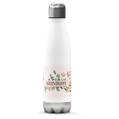 Thermosflasche 500 ml – Blumen & Schmetterlinge mit Wunschname - Sunnywall - Individualität trifft Design