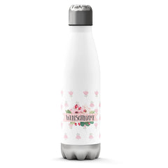 Thermosflasche 500 ml – Blumenmotiv mit Wunschname - Sunnywall - Individualität trifft Design