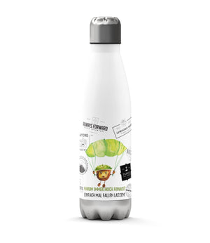 Thermosflasche 500 ml – Kastanien-Fallschirmspringer - Sunnywall - Individualität trifft Design