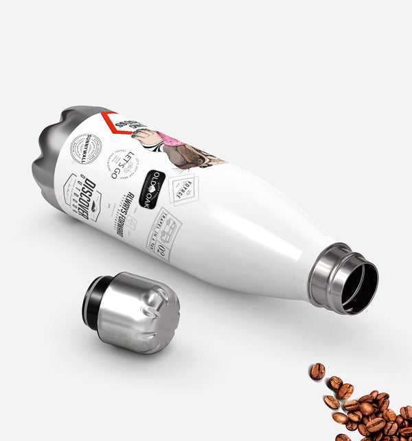 Thermosflasche 500 ml – Mops Achtung Zuckersüß - Sunnywall - Individualität trifft Design