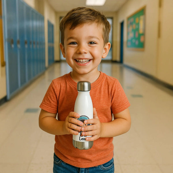 Thermosflasche Kinder mit Namen und Wunschmotiv personalisiert 350 ml Edelstahl - Sunnywall - Individualität trifft Design