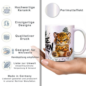 Tiger Tasse „Ich hasse Menschen“ – Lustige Kaffeetasse - Sunnywall - Individualität trifft Design