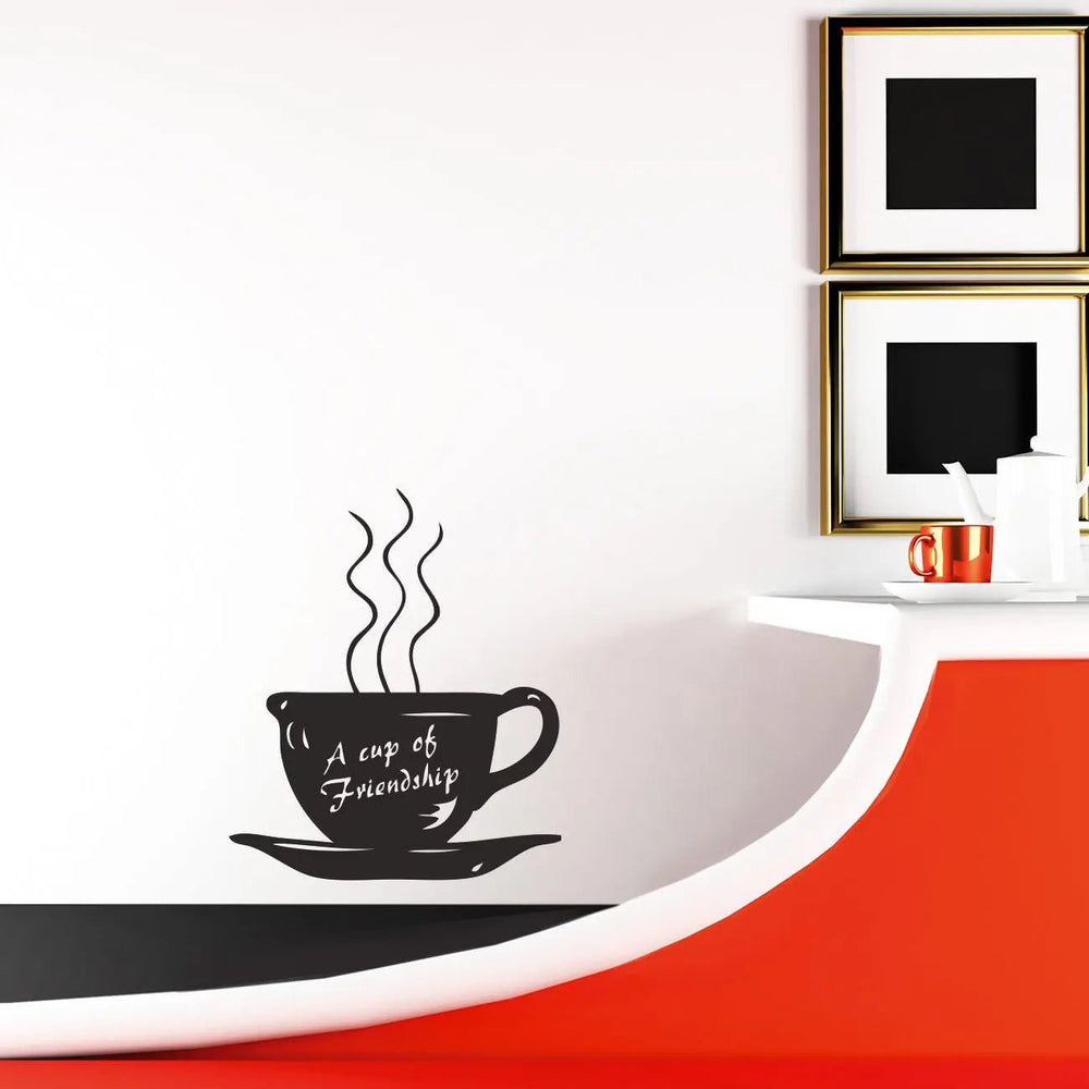 Wandtattoo A cup of Friendship | Kaffee Tasse - Sunnywall - Individualität trifft Design