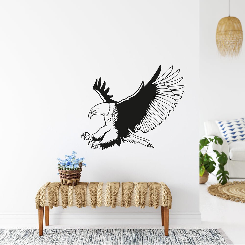 Wandtattoo Adler Modern – Kraftvolles Tiermotiv mit stilisierter Flügelspanne - Sunnywall - Individualität trifft Design