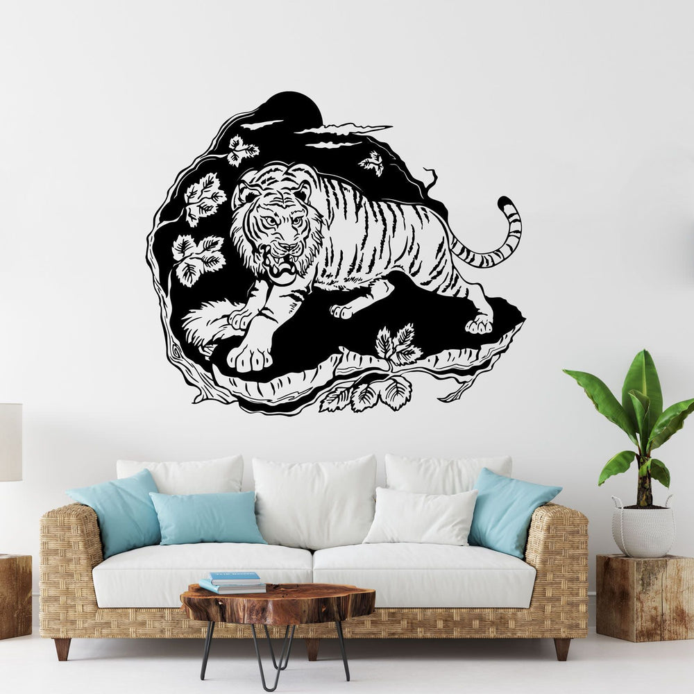 Wandtattoo Asia Tiger Kraftvoller Wandaufkleber im asiatischen Stil - Sunnywall - Individualität trifft Design