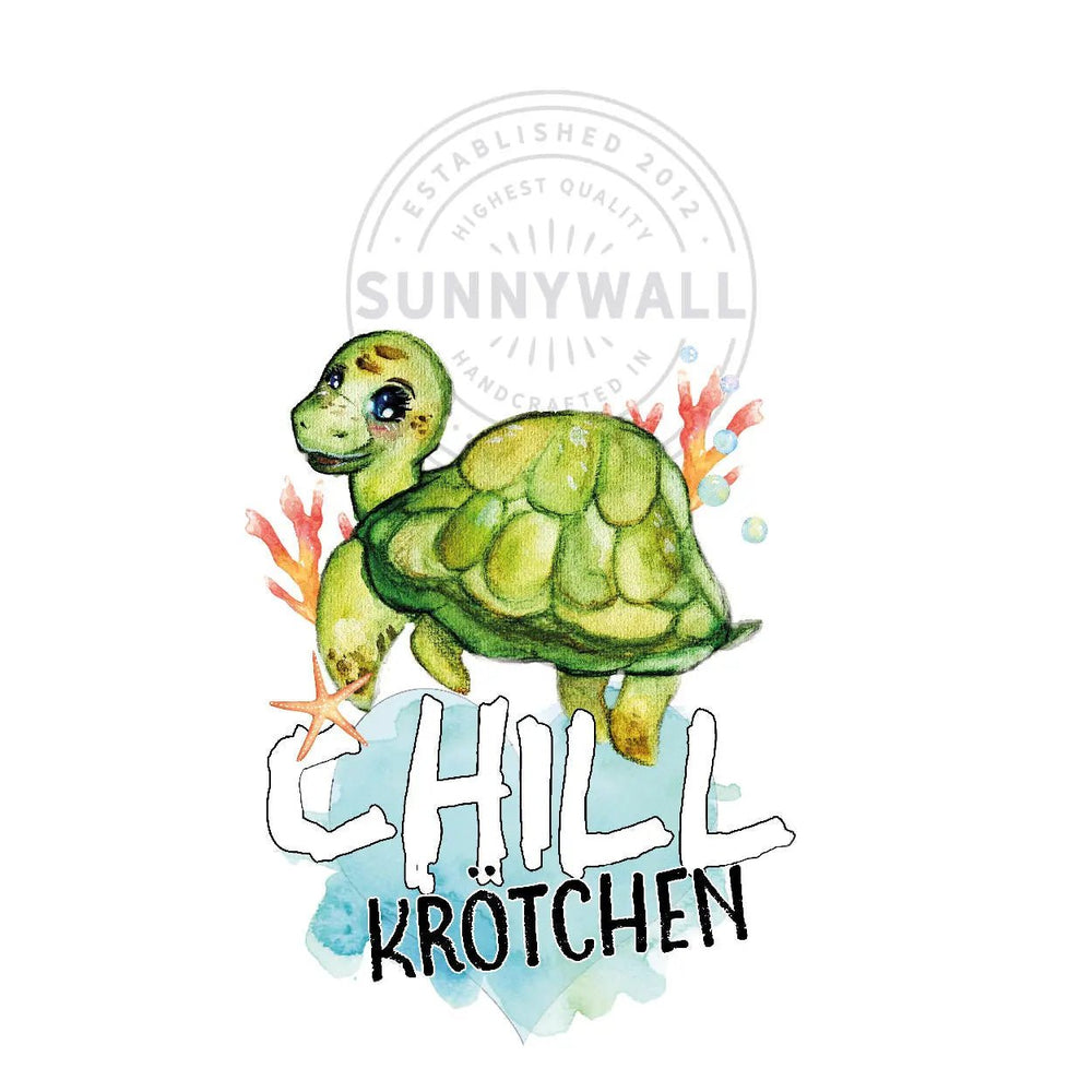 Wandtattoo Aufkleber Wandsticker Chill Kröte Schildkröte Trinchen turtle Kinderzimmer Dekoration - Sunnywall - Individualität trifft Design