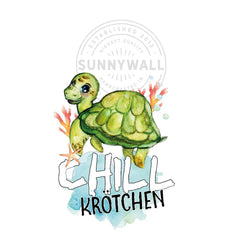 Wandtattoo Aufkleber Wandsticker Chill Kröte Schildkröte Trinchen turtle Kinderzimmer Dekoration - Sunnywall - Individualität trifft Design