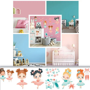 Wandtattoo Ballerina Kinderzimmer – Elegante Tanzmotive für kleine Tänzerinnen - Sunnywall - Individualität trifft Design