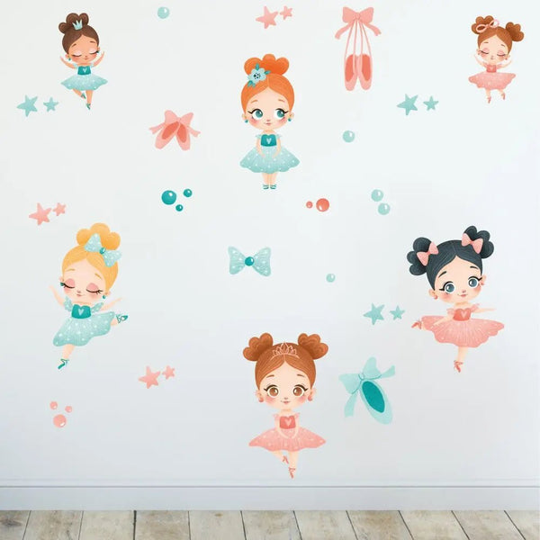 Wandtattoo Ballerina Kinderzimmer – Elegante Tanzmotive für kleine Tänzerinnen - Sunnywall - Individualität trifft Design