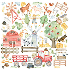 Wandtattoo Bauernhof Kinderzimmer – XXL Set mit Tieren, Stall & Traktor - Sunnywall - Individualität trifft Design